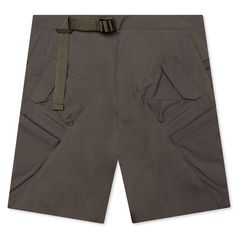 Technical aesthetics are present in the Nylon Stretch BDU Short Pant. Composed entirely of polyamide and elastane, the shorts are water-resistant and breathable. Made for a relaxed fit, they include ten external pockets and four internal pockets. Ergonomic patterning and detailing offers comfort, while the zipper fly front wraps up the remainder of the design. Polyamide/elastane blend Relaxed fit Water-resistant/breathable External pockets Internal pockets Zippered fly front Style No: SP29-M-GRY Short Pant, Short Pants, Water Resistant, Relaxed Fit, Zipper, Grey, Water, Pants, Design