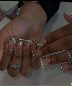 Braiding Nails, Jamaica Nails, Hard Nails, Duck Nails, Diy Acrylic Nails, Nails Design With Rhinestones, Colored Acrylic Nails, Glow Nails, Nails Set