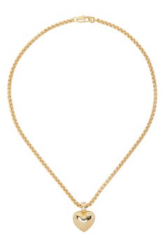 Laura Lombardi: Gold Chiara Necklace | SSENSE Laura Lombardi, Necklace Box, Box Chain, Luxury Streetwear, Designer Fashion, Clothing Accessories, How To Find Out, Gold Tones, Chain Necklace