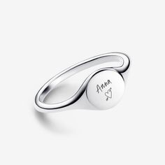 When you want it to mean even more - engrave it. Our sterling silver Engravable Signet Ring has a blank space to engrave your own message or symbol. Gift it to someone special as the ultimate personal gesture, or engrave a message to yourself to wear always. - Pandora Engravable Signet Ring - Sterling silver - Sz. 6 Minimalist Engraved Ring With Engraving Option, Customizable Adjustable Silver Engraved Ring, Classic Engraved Stainless Steel Signet Ring, Minimalist Engraved Stainless Steel Rings, Silver Modern Signet Ring With Engraving Option, Modern Silver Signet Ring With Engraving Option, Minimalist Silver Jewelry With Engraving Option, Minimalist Signet Ring With Engraving For Promise, Minimalist Promise Signet Ring With Engraving Option