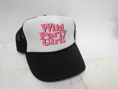 Wild Party Girls Trucker Hat Red Girl Trucker, Girls Baseball, Girl Baseball Cap, Trucker Hat Black, Wild Party, Baseball Girls, Party Girls, Baseball Cap, Trucker Hat