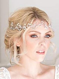 PRICES MAY VARY. Materials: crystal,Imitation pearls Measurements: Length of vine 45cm/17.7" Widest point of vine 5cm/1.9" The princess headband will decorate you elegant and you can change the shape as you want by changing the bead. Delicate wedding accessory will perfectly complement most wedding hairstyles. Evening Hair, Gold Headpiece Wedding, Boho Bridal Hair, Evening Hairstyles, Silver Head Piece, Accessories Crystal, Bridal Hair Vine, Crystal Headband, Bridal Headpiece