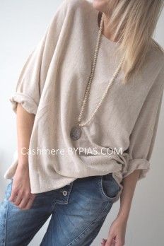 Cashmire BYPIAS www.bypias.com Bat Sleeve, Soft Summer, Natural Linen, Wool Sweaters, Bat, Bell Sleeve Top, Tunic Tops, Cashmere