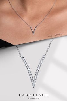 Work your angles in this chic fashion necklace. A minimalist V shaped pendant is outlined in 0.27cts of scintillating pavé diamonds. A dainty 14k white gold cable chain completes this essential style.
14K White Gold Diamond Chevron Necklace
NK4720W45JJ Luxury Classic Necklaces With Tension Setting, Luxury Brilliant Cut Necklace For Gift, Necklace That Say Gavin, Luxury Diamond Accents Backdrop Necklace Gift, Cheap Anniversary Necklace, Real Diamond Necklace Zales, Luxury Pave Setting Necklaces For Anniversary, Luxury Silver Necklace With A Modern Twist, Luxury Classic Necklace With Tension Setting