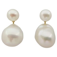 Fresh Water Pearl Earrings set in 18 Karat Gold Settings Width: 1.3 cm Length: 2.8 cm Total Weight: 16.03 grams Fresh Water Pearl: 9-16.5 mm "We first opened doors in 1980 when it was then situated in the vicinity of the Victory Monument; a small and modest storefront with a couple of counters. From its humble beginnings to where it stands today, our company has proven its abilities as a jeweler. Since the beginning, we have been supplying fine quality pieces to dealers, wholesalers and customer Pearl Earring Set, Water Pearl Necklace, Gold Baroque, White Pearl Earring, Fashion White, Shoe Inspo, Fresh Water Pearl, Water Pearls, Pearl Set