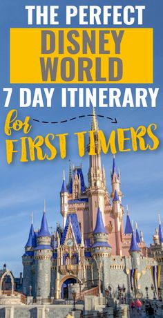 the perfect disney world 7 day itinerary for first timers with text overlay