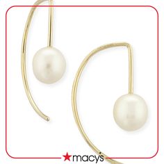 in stock Classic Pearl Earrings From Macy's For Anniversary, Macy's Classic Pearl Earrings For Anniversary, Classic Macy's Pearl Earrings For Anniversary, Classic Macy's Pearl Earrings For Formal Occasions, Macy's 14k Gold Wedding Earrings, Classic Hoop Earrings By Macy's For Formal Occasions, Elegant Pearl Earrings From Macy's As Gift, Macy's Classic Hoop Earrings For Formal Occasions, Elegant Macy's Pearl Earrings As Gift