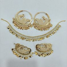 This Is Beautiful Punjabi Jadau Gold Plated And Pearl Jewellery Set With Earings | Gold Plated Jewelery | Pearl Jewelery | You Can Wear This As  Engagement Jewellery , Precious Gift For Her , Anniversery Gift , Birthday Gift , Indian Wedding Jewellery, Punjabi Jewellery , Sangeet Jewellery. Uses & Purpose - Anniversary Gift, Birthday Gift, Wedding Jewellery, Parties , Indian Wedding,Punjabi Wedding , Nikah Jewellery , Sangeet Jewellery  Size - Adjustable Size Care Instruction - Keep It Away From Punjabi Gold Jewellery Set, Nikah Jewellery, Sangeet Jewellery, Punjabi Jewellery, Pearl Jewellery Set, Indian Wedding Jewellery, Pearl Jewelery, Engagement Jewellery, Jewellery Pearl