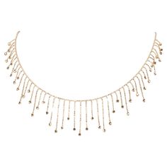 ♥ 18K Gold Beaded Lace Fringe Necklace 5.88g ♥ The necklace measures 17.5" long with an adjustable length of 2". The Necklace, Fringe Necklace, Necklace Pearl, Beaded Lace, Gold Beads, Chains Necklace, Pearl Necklace, 18k Gold, Jewelry Necklaces