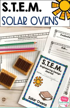 Elementary students in 3rd, 4th and 5th grade will love this fun STEM activity where they build a solar oven and cook a more. This easy to use resource is the perfect team building science challenge for spring and summer. It incorporates reading, writing, math and science.  Students will use the engineering design process and use a pizza box to create a solar oven that will generate enough heat to melt a marshmallow and chocolate to cook a more.  Your kids will love taking learning outdoors! Building Science, Solar Oven, Hello Design, Science Reading, Engineering Design Process, Stem Challenge, Stem Activity, Solar Design, Science Projects For Kids