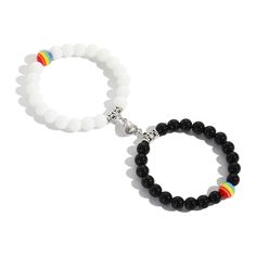 PRICES MAY VARY. ♥ Pride Bracelet: Love is love. Wearing this LGBT pride bracelet makes people know that you are proud of who you are,and let people all over the world know that love is equal. These LGBT accessories can match with any outfit to show your pride. ♥ High Quality: The size of the gemstone bead is 8mm. Adjustable, you do not need to worry about the size,one size fits most. ♥ Suitable Occations: The Handmade rainbow pride beaded bracelets are perfect gifts for gay & lesbian,they are g Lesbian Bracelet, Lesbian Kandi Bracelet, Cheap Rainbow Jewelry For Pride, Lesbian Pride Bead Bracelet, Lgbtq Beaded Jewelry, Gay Gifts, Lesbian Gifts, Pride Bracelet, Rainbow Gemstones