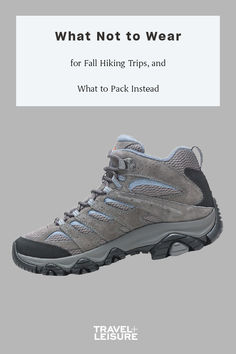 Hiking in the fall months, or any transitional season, can be challenging if you don’t know what to wear. Here are 16 mistakes to avoid making, and what to wear instead, according to a lifelong hiker and outdoor expert. Click to shop now! We may receive compensation if you click on our links. #amazonfinds #amazonmusthaves #whattopack #hiking Hiking In The Fall, What Not To Wear, Hiking Clothes, Hiking Trips, Fall Months, Fall Hiking