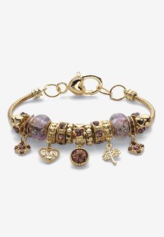 In a contemporary tapestry of colors and charms, this designer-inspired Bali-style birthstone beaded charm bracelet makes a stylish statement. No need to Contemporary Tapestry, Contemporary Tapestries, Beaded Charm Bracelet, Bali Style, Bali Fashion, Bracelet Bead, Birthstone Colors, Wrist Wrap, Birthstone Bracelet