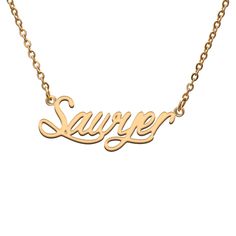 PRICES MAY VARY. Sawyer Name Tag Necklaces for Her His Friends Familys Relationship Memory Jewelry Gift 18K gold plated color with 16"+2" extension chain Choose the Best Name Necklace Jewelry for your Friend or Family Stainless Steel Material and it is nickle free Sawyer Best Friend Family Member Mother Daughter Sister Nana Named Necklace Birthday Party Christmas Gift
 
Product Details: 
Material:Stainless Steel. 
Chain Length (Exclude Name): 16" +2" Adjustable Chain. 
Chain Type: Cable Chain. Sawyer Name, Relationship Jewelry, Memory Jewelry, Necklaces For Her, Best Friend Family, Gift Product, Memorial Jewelry, Name Tag, Name Tags