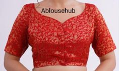 Made To Order Red Brocade Blouse In Sweetheart Neck And Front Open Blouse, Elbow Sleeves Blouse, Wedding Blouse,Partywear Blouse, All Size Available.. Red Blouse  Brocade Blouse  Sweetheart Neck Blouse  Front Open Blouse  Non Padded Blouse  Elbow Sleeves Blouse  Wedding Blouse  Partywear Blouse Elegant Red V-neck Blouse Piece, Red V-neck Blouse For Wedding, Formal Red Padded Blouse, Red Wedding Blouse With Pallu, Fitted Red Top For Wedding, Elegant Red Blouse Piece For Wedding, Red Long Sleeve Blouse For Wedding, Elegant Fitted Red Blouse Piece, Elegant Red Top For Wedding