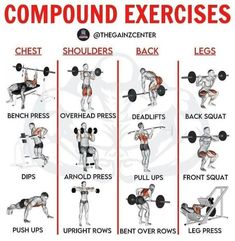 a poster showing the different exercises to do with dumbbells and bench presss