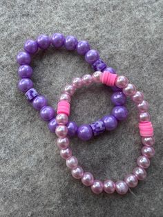 Unique and handmade beaded bracelet set Purple Bracelet With Colorful Beads, Cute Purple Bracelets With Colorful Beads, Cute Purple Bracelet With Colorful Beads, Casual Purple Hand-strung Beaded Bracelets, Affordable Hand-strung Purple Beaded Bracelets, Crystal Bead Jewelry, Bracelets Handmade Beaded, Bead Jewelry, Bracelet Set