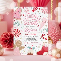 a pink and gold sweet sixteen birthday party with candy, candies, cake, candles and decorations