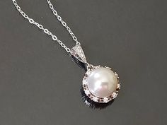 Bridal Pendant Necklace, Pearl Silver Necklace, Prom Necklace, Bridal Necklaces, Beach Wedding Jewelry, Bridal Pendant, Prom Necklaces, Bridal Pearl Necklace, Pearl Necklace Wedding