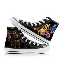 Fnaf Shoes, Weird Shoes, Couple Shoes, Trainers Fashion, Mens Canvas Shoes, High Top Shoes, Mens Birthday Gifts, Athletic Fashion, Lace Up Heels