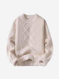 Aelfric Eden Solid Color Crew Neck Sweater – Aelfric eden Autumn Aesthetic Sweaters, Rory Gilmore Sweater Aesthetic, Clothes Winter Aesthetic, Rory Gilmore Knit Sweater, Rory Gilmore Wishlist, Thrifting Sweaters, Rory Gilmore Autumn Outfits, Rory Gilmore Sweater Outfit, Knitted Sweaters Aesthetic