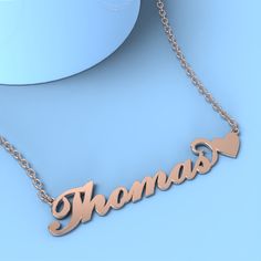 Thomas name necklace with little heart 14k gold unique gifts 
								Add something extra special to your jewelry box with Name Necklace Official engravable necklaces.
								The Thomas's name necklace with little heart unique gifts 14k gold is best gifts for Thomas. Name Necklace Official provides affordable engravable jewelry that won't 
								break the bank. In addition, these pieces make for very thoughtful and appreciated gifts for friends and family. 
								And whether valentine's day Thomas Name, Engravable Jewelry, Name Necklace Silver, Necklace Rose, Engraved Jewelry, Gifts Birthday, Engraved Necklace, Gifts Wedding, Gifts Christmas