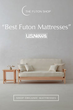 the futon mattress mattress is shown in this ad for usnaws's organic mattress