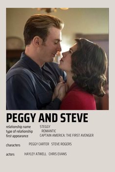 an advertisement for the movie agent carter 2013, with a man and woman kissing each other