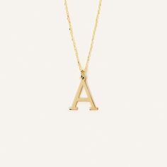 The Personalized Dainty Initial Pendant Necklace in 14K Gold is a stylish and elegant accessory that adds a touch of personalization to any outfit. Made from high-quality 14K gold, this custom necklace features a dainty pendant with a single initial of your choice. The letter pendant hangs from a dainty 14k gold chain. Perfect for gifting, this necklace is a timeless piece that can be worn for any occasion. 14k solid gold handcrafted necklace 100% ethical sourced jewelry Material: 14k Solid Gold Formal Yellow Gold Name Necklace With Initial Pendant, 14k Gold Initial Pendant Name Necklace For Formal Occasions, Formal 14k Gold Name Necklace With Initial Pendant, 14k Gold Tarnish-resistant Initial Necklace, Classic Necklaces With Initial Pendant For Anniversary, Classic Necklaces For Anniversary With Initial Pendant, Elegant Pendant Initial Necklace Tarnish Resistant, Classic Gold Charm Necklaces With Polished Finish, 14k Gold Filled Yellow Gold Necklace For Personalized Gift