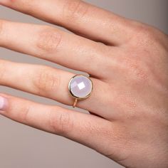 Gemstone ring with Chalcedony natural gemstones in 14K solid gold. A modern and delicate stacking gold ring. A perfect gold ring for women, dainty and subtle that adds glam to every outfit. The best gift for her. 100% handcrafted with love! D E T A I L S ● Metal: 14K solid gold, 14K white gold or 14K rose gold ● Gemstone: Chalcedony, briolette cut ● Stone Diameter: 8mm (0.31in), 10mm (0.4in) and 12mm (0.5in) R I N G ∙ S I Z I N G For General Reference: ● we use standard US Ring Sizing ● an avera Gold Ring For Women, Timeless Ring, Chalcedony Ring, Gem Diamonds, Solid Gold Ring, Gold Ring Stack, Solid Gold Rings, Lemon Quartz, White Gold Engagement Rings