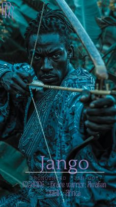 an image of a man holding a bow and arrow in front of the cover of a magazine