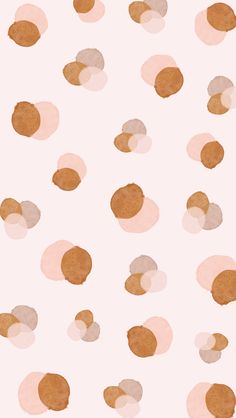 a pink and brown polka dot pattern on a white background