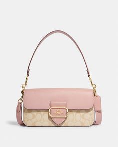 COACH® | Morgan Shoulder Bag In Signature Canvas Freetime Activities, My Style Bags, Expensive Bag, Luxury Bags Collection, Handbag Essentials, Tas Fashion, Girly Bags, Fancy Bags, Coach Outlet