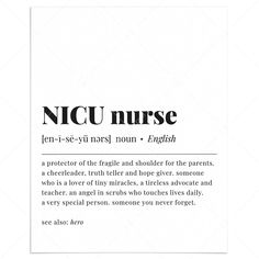 NICU Nurse Definition Print Instant Download by LittleSizzle Nicu Nurse Definition, Neonatal Nurse Quotes, Nicu Nursing Aesthetic, Nicu Nurse Vision Board, Nicu Nurse Aesthetic Pictures, Nicu Nurse Aesthetic Wallpaper, Black Nicu Nurse Aesthetic, Nicu Nurse Notes