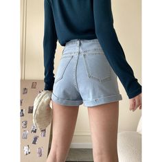 Women’s High Waist Denim Shorts Fabric: 98% Cotton+10% Polyester Size: S, M, L, XL, 2XL, Multiple Color Selections: Light Blue, Dark Blue, Black  Season: Summer High Waist Stretch Jean Shorts In Light Wash, High Waist Light Wash Stretch Jean Shorts, High Waist Stretch Light Wash Jean Shorts, Trendy Solid Color Jean Shorts, Casual Jean Shorts For Spring, Casual Light Wash Stretch Bottoms, Casual Stretch Light Wash Bottoms, Casual High Waist Shorts For Spring, Casual High Waist Spring Shorts