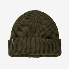 Our high-loft, lightweight SnowDrifter Beanie is soft to the touch and provides cozy warmth after a day in the mountains. Made in a Fair Trade Certified™ factory. | Patagonia SnowDrifter Beanie in Pine Needle Green - Winter Beanies - Recycled Polyester/Pfas Grunge Y2k Aesthetic, Patagonia Beanie, 50% Logo, Winter Beanies, Knit Structure, Cheer Girl, Winter Cap, Pine Needles, Kids Outerwear