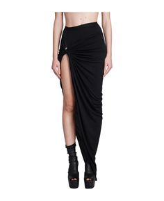 Best price on the market at italist | Rick Owens Lilies Twist Edfu Skirt In Black Viscose Twist Skirt, Twisted Skirt, Rick Owens Lilies, Zimmermann Dress, American Fashion Designers, Pleats Please Issey Miyake, Yoga Wear, Skirt Suit, Rick Owens