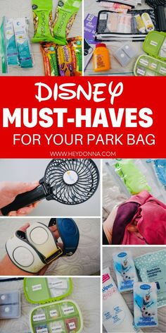 disney must haves for your park bag