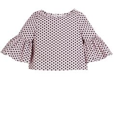 New Milly Minis Boatneck Ruffle Sleeve Pink Polka-Dot Ruffle-Sleeve Cotton Blouse With Darts For Perfect Fit Big Girl's 10 Or 16 Boat Neckline. 3/4 Ruffle Sleeves. Relaxed Fit. Pullover Style. Cotton/Spandex. Made In The Usa. Floral Print Kimono, Black Sheer Blouse, Printed Tunic Tops, Chambray Top, Polka Dot Blouse, Floral Print Blouses, Cotton Blouse, Ruffle Sleeves, Top Design