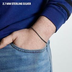 Due to the thickness of this bracelet, your bracelet length should be .25 to .50 of an inch longer than your actual wrist size (example: Wrist size 7 inches = bracelet 7.25 to 7.5 inches) 2mm to 3mm chain Made of stainless steel and sterling silver Learn how to measure your wrist here: https://www.youtube.com/watch?v=ypiuua7PR8o ► For longer lasting quality, please keep jewelry dry and away from chemicals. Jewelry care instructions come with every order. ► International orders are subject to tax Minimalist Jubilee Bracelet For Father's Day, Minimalist Silver Bracelets For Father's Day, Adjustable Box Chain Cuban Link Bracelet Gift, Silver Minimalist Wristband For Father's Day, Mens Chain Bracelet, Photo Proof, Jewelry Care Instructions, Men's Bracelet, How To Measure