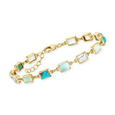 Multi Gemstone Bracelet, Topaz Birthstone, Fun Jewelry, Bracelet Blue, Bracelet Ideas, Sky Blue Topaz, Fine Jewelry Bracelets, Blue Chalcedony, Jewelry Inspo