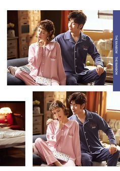 Korean version Couple pajamas long sleeves mens and women home clothing can be worn outside on sale Mens Silk Pajamas, Couple Home, Couple Pajamas, Home Clothing, Mens Pajamas Set, Summer Pajamas, Silk Pajama Set, Soft Pajamas, Cotton Pajama Sets