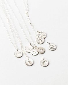 Directions: Add your initials. Wear everyday. Symbolic Stamped Necklace For Gift, Symbolic Stamped Necklace For A Gift, Minimalist Everyday Pendant Charms, Symbolic Sterling Silver Engraved Charm Necklaces, Everyday Spiritual Charm Necklace With Round Pendant, Nickel Free Sterling Silver Pendant Charm Necklace, Everyday Spiritual Nickel-free Charm Necklaces, Nickel-free Spiritual Charm Necklaces For Everyday, Symbolic Hand-stamped Jewelry As Gift