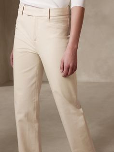 Straight Sloan Pant | Banana Republic Slim Fit Straight Bottoms For Spring, Spring Slim Fit Straight Bottoms, Slim Fit Straight Bottoms For Fall, Sleek Spring Pants With Straight Hem, Sleek Straight Hem Pants For Spring, Chic Straight Formal Pants, Straight Pants With Welt Pockets For Fall, Relaxed Fit Straight Pants For Business Casual, Fall Straight Pants With Welt Pockets