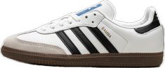 Womens White Shoes, Adidas Samba White, Adidas Samba Og, Black Gums, Adidas Originals Mens, White Shoes Women, Stadium Goods, Retro Sneakers, Black Leather Heels