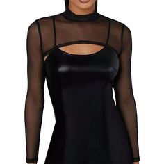 PRICES MAY VARY. Sensual Comfort: Embrace the allure with our sheer crop top crafted from breathable 95% polyester and 5% spandex for a skin-friendly, itch-free experience Chic Mesh Elegance: Elevate your style with a long sleeve see-through crop top featuring trendy mesh material, a flattering mock neck, and a slim fit for a captivating look Versatile Styling: Pair this mesh crop top effortlessly with dresses, strappy clothes, sleeveless tops, or even swimsuits for a stunning ensemble. Perfect Party Crop Top With Built-in Bra And High Stretch, Chic High Stretch Mesh Top For Party, High Stretch Mesh Top For Party, High Stretch Mesh Top With Sheer Sleeves, Chic Sheer Mesh Top With High Stretch, Stretch Mesh Top With Built-in Bra For Night Out, Party Mesh Top With Hollow Out Detail, Party Mesh Top With Hollow-out Details, Black Sheer High-neck Mesh Top