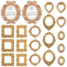 PRICES MAY VARY. 【Package Includes】Package includes of 20 pieces of gold picture frames in 7 varied style, they are rich in quantity and designed in nice combination, enough to meet your different decorating needs 【High-Quality Materials】These mini picture frames are made of resin material, with metallic surface and delicate textures, which is of reliable quality, not easy to break, ideal for jewelry and nail decor display, a nice posing tool for photography 【Sophisticated and Elegant】the gold p Neutral Nature Pictures For Modern Traditional Gold Picture Frame, Picture Table Display Kirkland’s Home, Picture Frames Candle Holder, Picture Frames With Candle Holders, Picture Frame With Flowers Gold, Picture Frames On End Tables, Boho Beaded Picture Frame, Antique Family Photo Display, Glass Frame Picture Frames