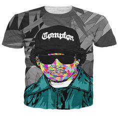 Eazy-E Unisex 3D All-over Print Tshirt available in T-shirt, hoodie, tank top, longsleeve, multi color and size S M L XL XXL 3XL 4XL 5XL. Shipping from the US. Easy 30 day return policy - Shop now! 6.1-ounce, 100% cotton .Double-needle neck, sleeves and hem; Roomy Unisex Fit. Ash is 99% cotton, 1% poly; Sport Grey is 90% cotton, 10% poly; Dark Heather is 50% cotton, 50% polyester .Decoration type: Digital Print. Made by Gildan Multicolor Urban T-shirt For Summer, Multicolor Letter Print Tops For Streetwear, Multicolor Hip Hop Tops With Letter Print, Urban Style Multicolor Graphic T-shirt, Urban Multicolor Graphic T-shirt, Multicolor Relaxed Fit Tops For Streetwear, Multicolor Urban Style Summer T-shirt, Urban Multicolor Summer T-shirt, Hip Hop Style Multicolor Tops With Graffiti Print