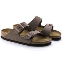 Arizona Birko-Flor Nubuck Mocha Birkenstock, Birkenstock Men, Tokyo Street Fashion, European Shoes, Two Strap Sandals, Birkenstock Women, Birkenstock Sandals, Birkenstock Arizona, Soft Grunge