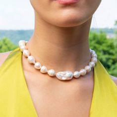 The Emma Baroque Pearl Choker boasts a strand of uniquely-formed baroque pearls gathered around a centerpiece gem. Wear on its own for a sophisticated statement. Baroque Pearl Necklace, Pearl Choker, Baroque Pearls, 22k Gold, Gold Finish, Antique Gold, Fashion Inspiration, Freshwater Pearls, Semi Precious